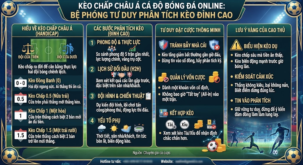 Kèo chấp châu Á cá độ bóng đá online